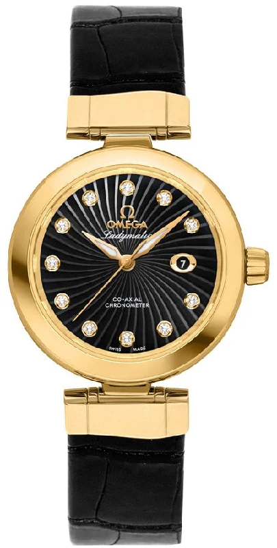 Omega De Ville Ladymatic Black Dial 34mm Women's Watch 425.63.34.20.51.002