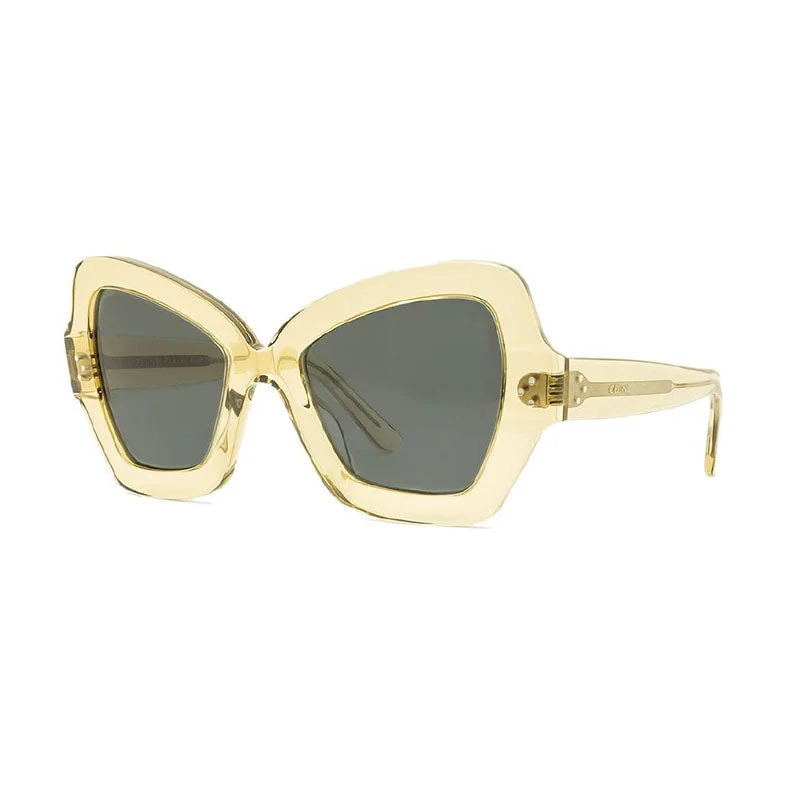 Celine Butterfly Full Rim, with a Yellow frame and Grey lens.