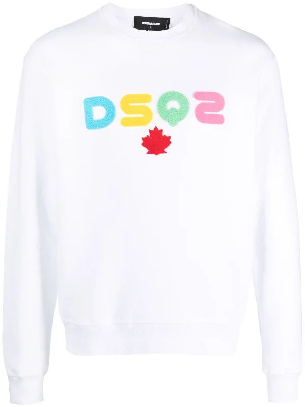 Dsquared2 DSQ2 Rainbow Applique logo White Sweatshirt