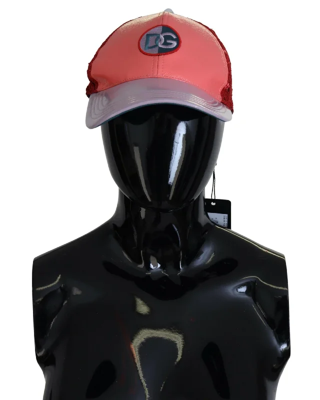Dolce & Gabbana  DG Leather & Mesh Baseball Cap - Pink