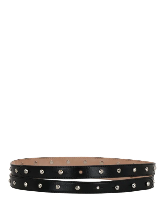Alexander McQueen Womens Studded Double Belt