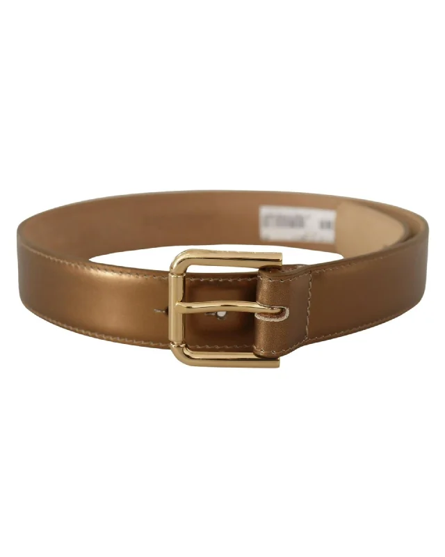 Dolce & Gabbana  Women's Leather Belt in Gold