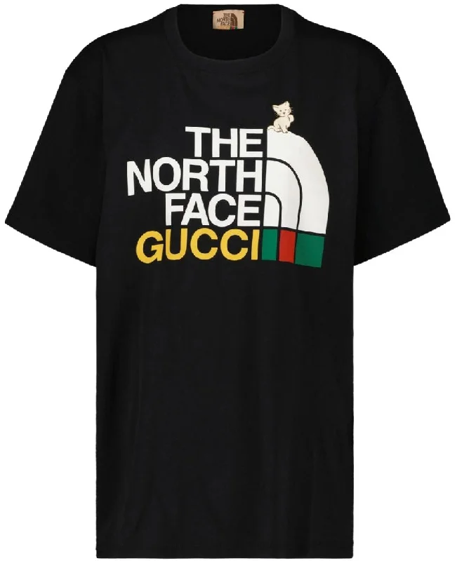 Gucci x The North Face Logo Printed Black T-Shirt