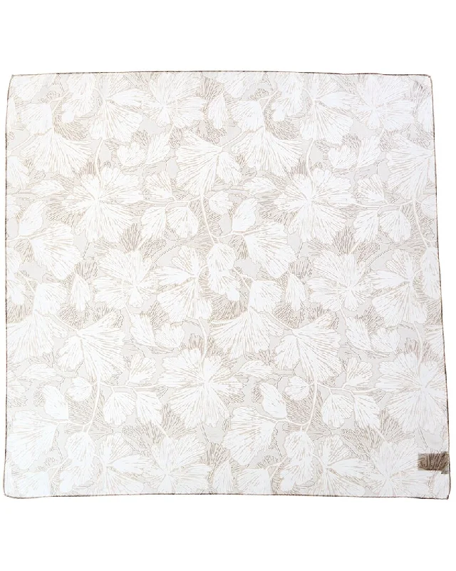 Brunello Cucinelli Floral-Printed Square Silk Scarf