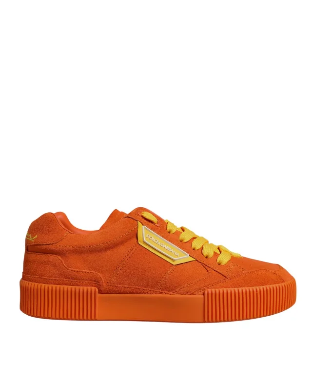 Dolce & Gabbana Portofino Suede Sneakers Orange Men