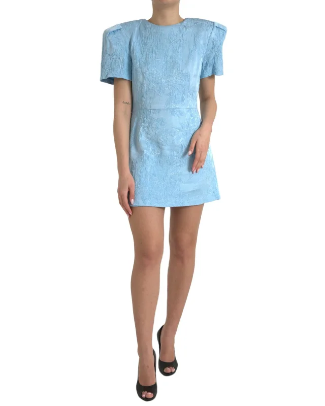 Dolce & Gabbana  Floral Mini Dress Blue