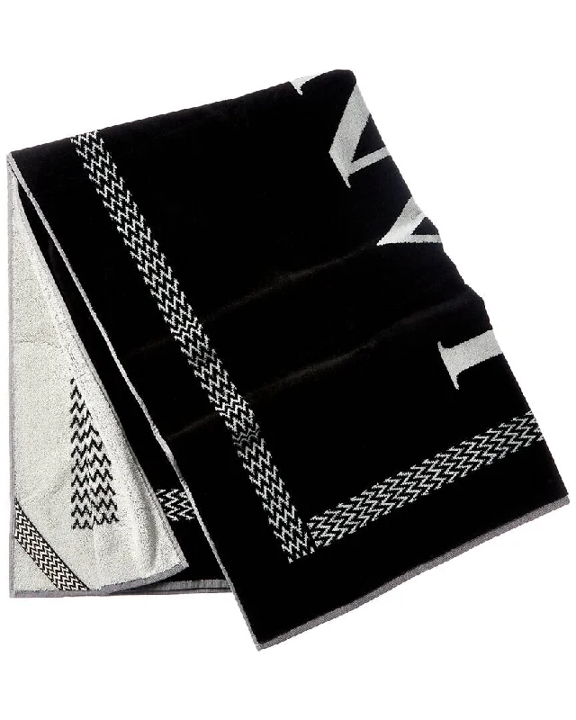 Lanvin Logo Jacquard Wool Towel