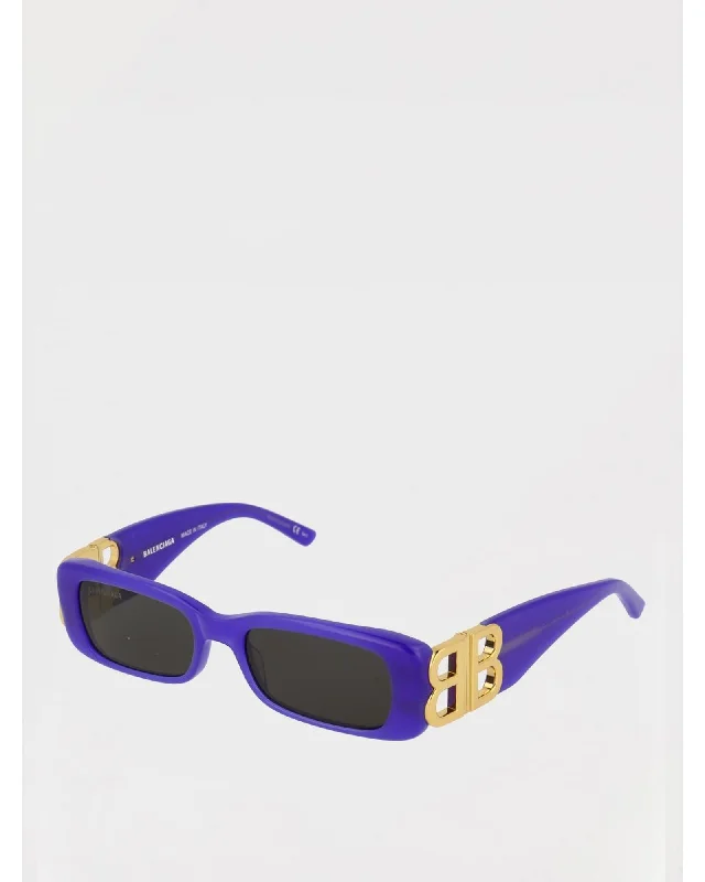 Balenciaga BB0096S Sunglasses Rectangular Frame Women Violet