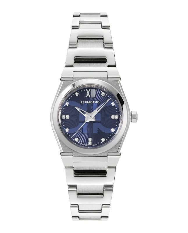 Ferragamo Womens Vega Stainless Steel 28mm Bracelet Fashion Watch