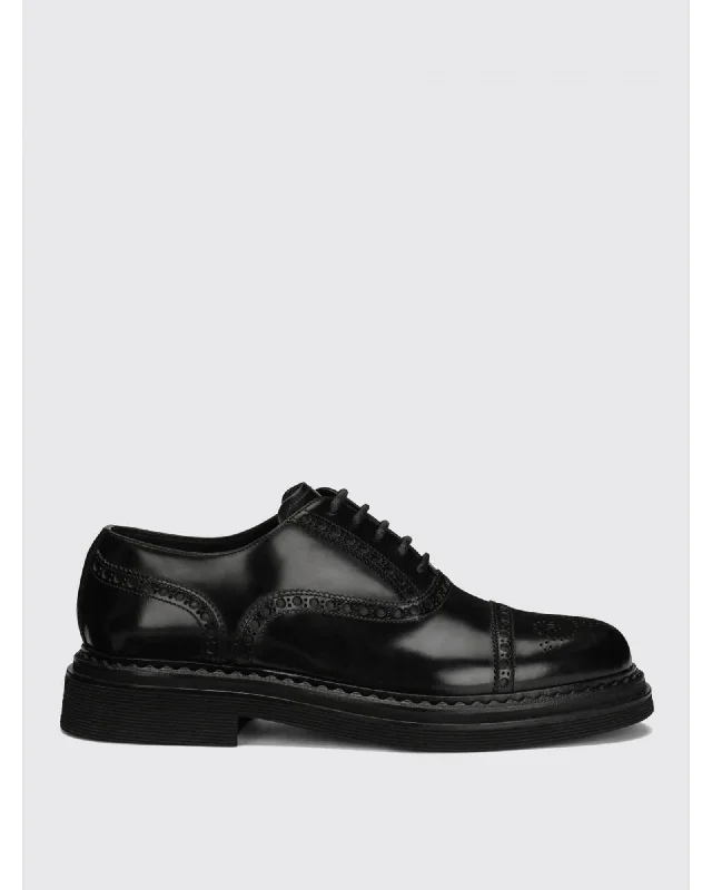 Dolce & Gabbana Leather Brogue Oxford Shoes Men Black Other