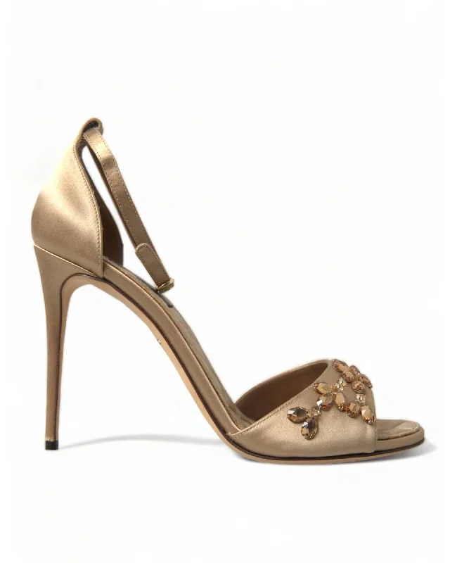 Dolce & Gabbana  Satin Evening Sandals with Buckle Closure