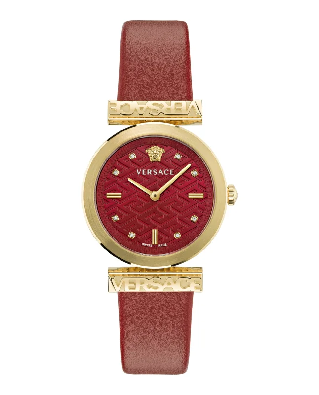 Versace Womens Versace Regalia IP Yellow Gold 34mm Strap Fashion Watch