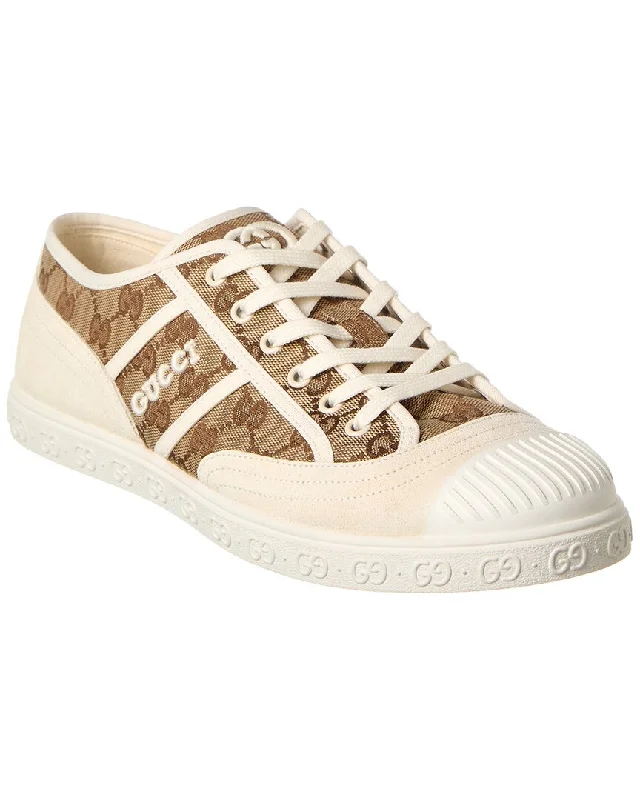 Gucci Gg Canvas & Suede Sneaker