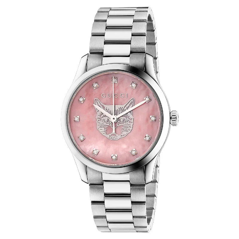 Gucci Women's G-Timeless Pink Dial Watch - YA1265025