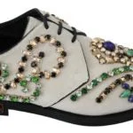 Dolce & Gabbana  Suede Crystal Embellished Loafers