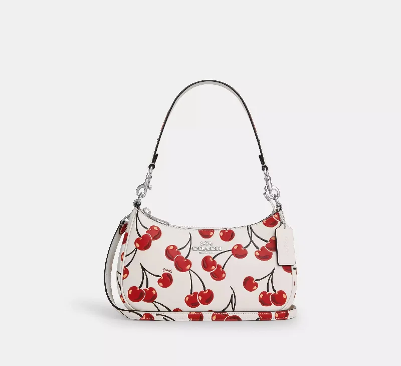 Coach Teri Shoulder Bag With Cherry Print Bag Chalk Multi 