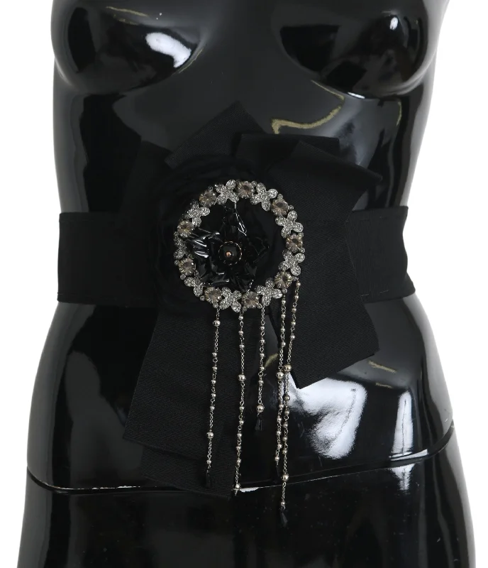 Dolce & Gabbana  Black Flower Belt for Women