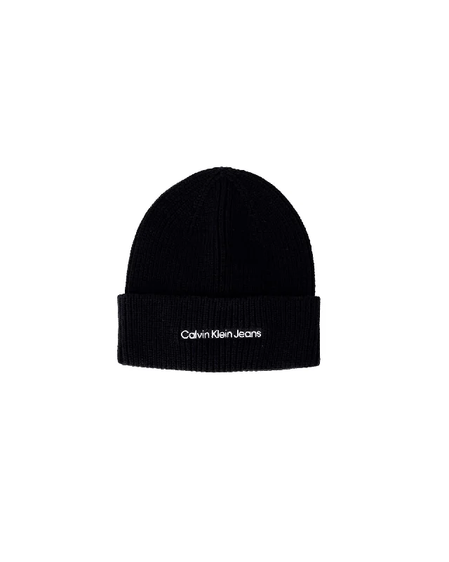 Calvin Klein Jeans  Cuffed Beanie Hat for Men and Women Black