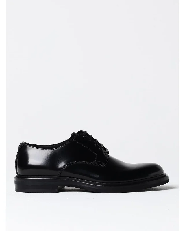 Dolce & Gabbana Leather Derby Shoes Classic Style Men Black Other