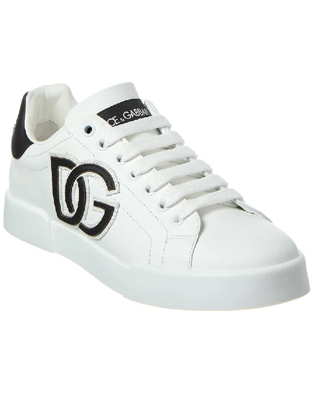 Dolce & Gabbana Dg Logo Patch Leather Sneaker