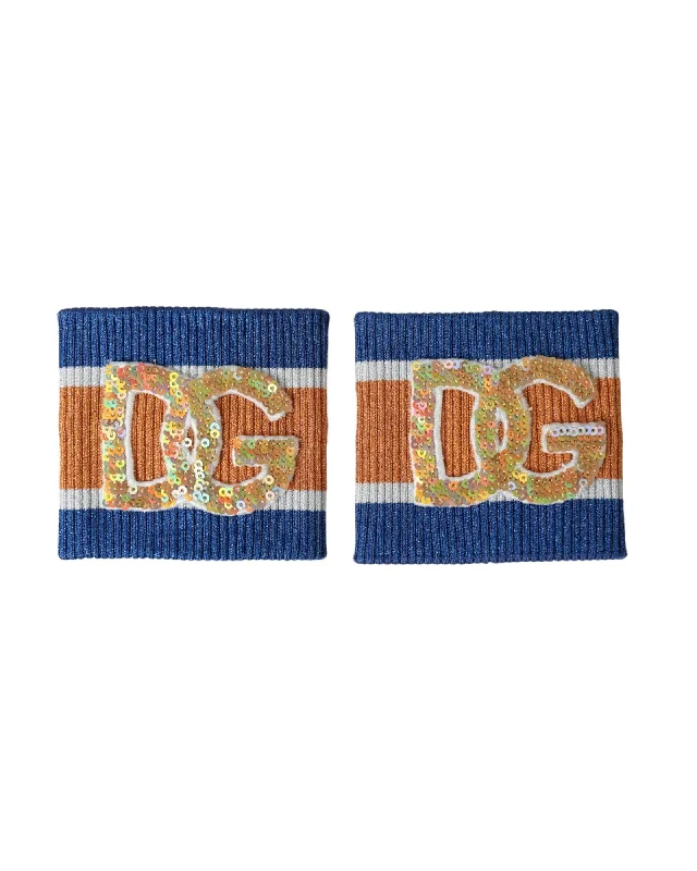 Dolce & Gabbana  Sequin Logo Knit Cuffs