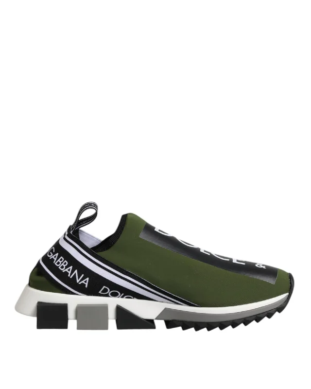 Dolce & Gabbana SlipOn Logo Sneakers Men Green
