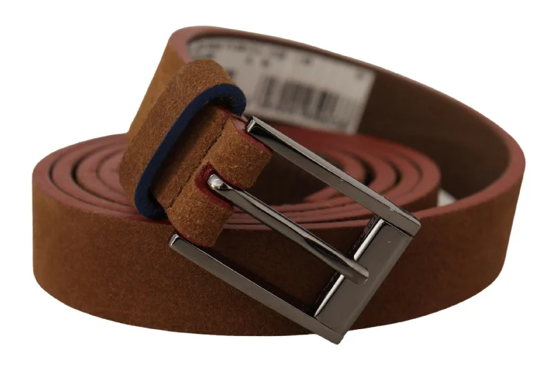Dolce & Gabbana  Mens Brown Suede Leather Belt
