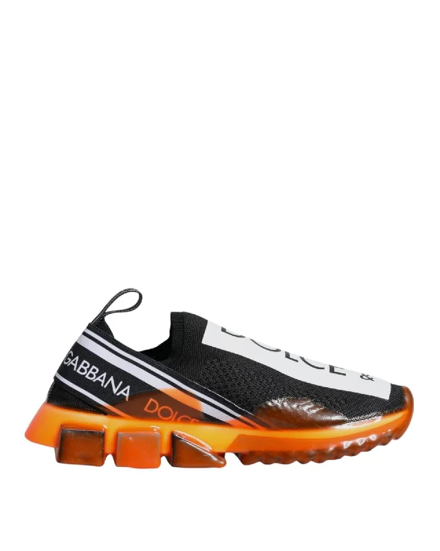 Dolce & Gabbana Sorrento Slip-On Sneakers with Logo Print and Rubber Sole