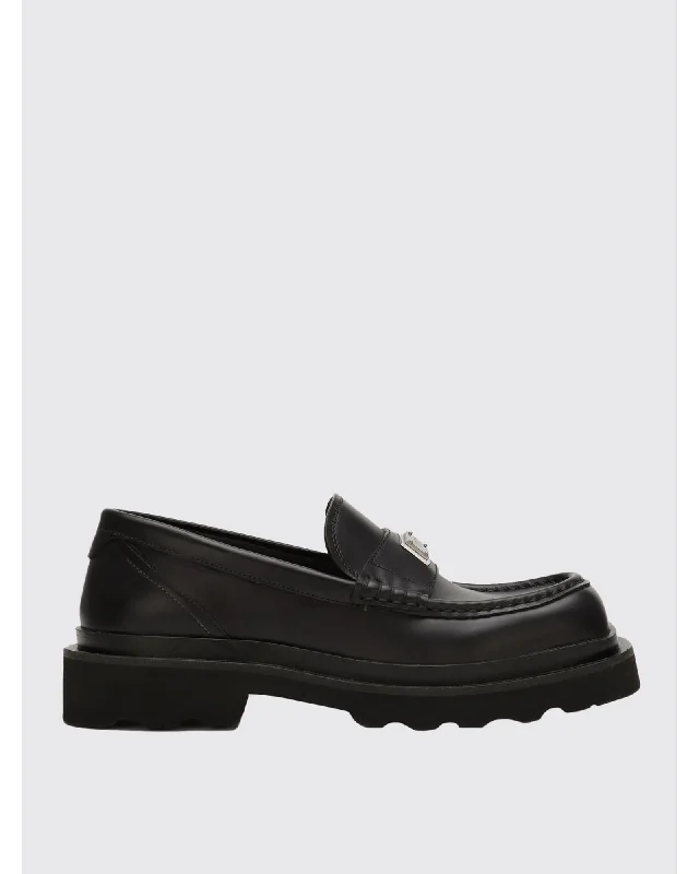 Dolce & Gabbana Leather Loafers Chunky Sole Women Black