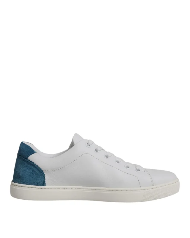 Dolce & Gabbana Calf Leather Low Top Sneakers with Rubber Sole and Logo Details