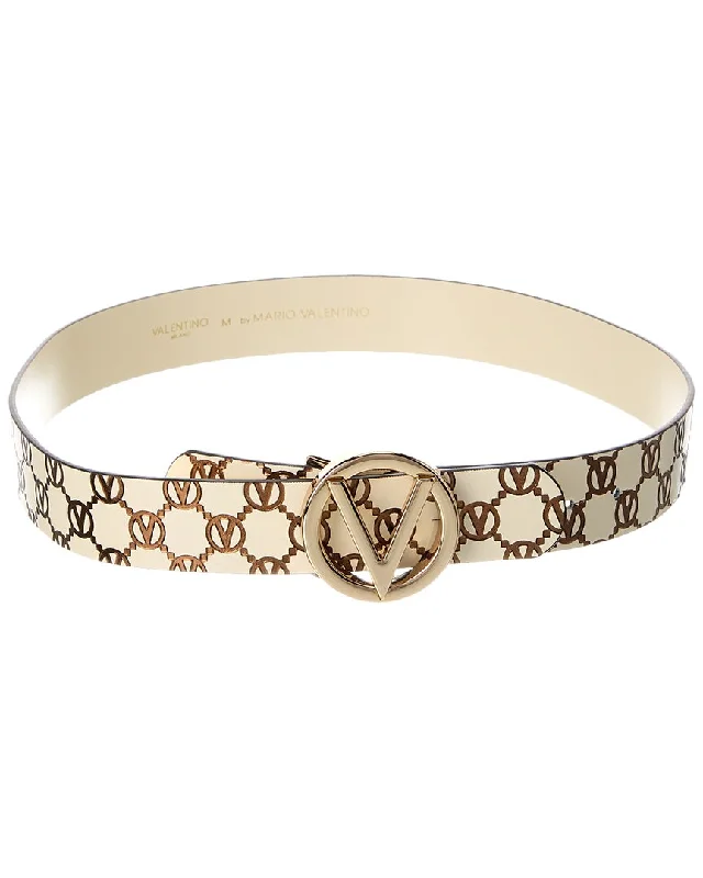 Valentino By Mario Valentino Giusy Monogram Leather Belt
