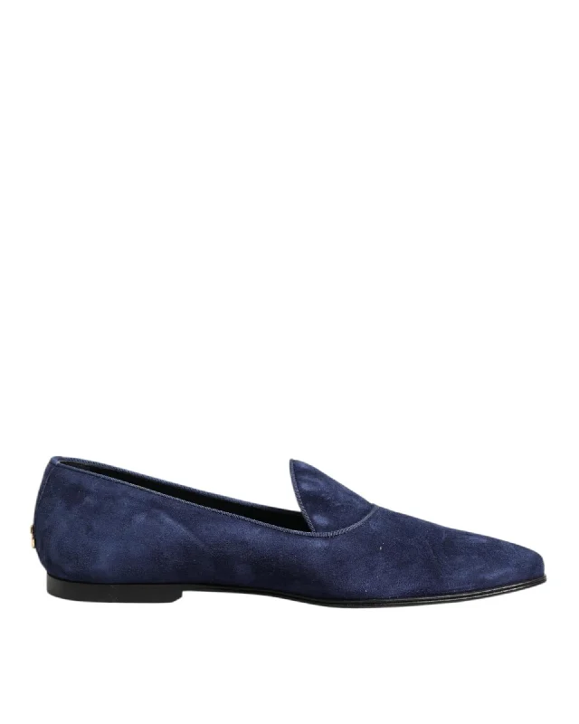 Dolce & Gabbana Suede SlipOn Loafer Men Blue
