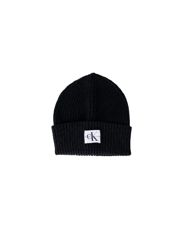 Calvin Klein Jeans  Ribbed Beanie Black