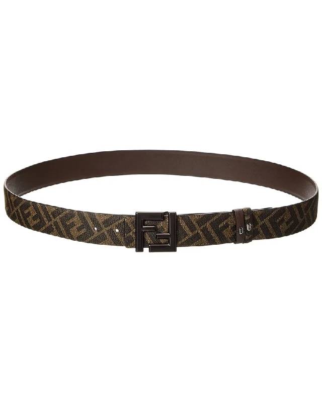 Fendi Ff Squared Leather Belt