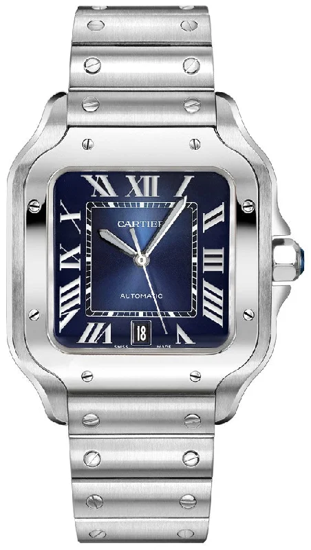 Cartier Santos De Cartier Blue Dial Men's Watch WSSA0013