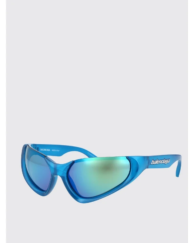 Balenciaga BB0202S 003 G788 Mirrored Sunglasses Women Blue
