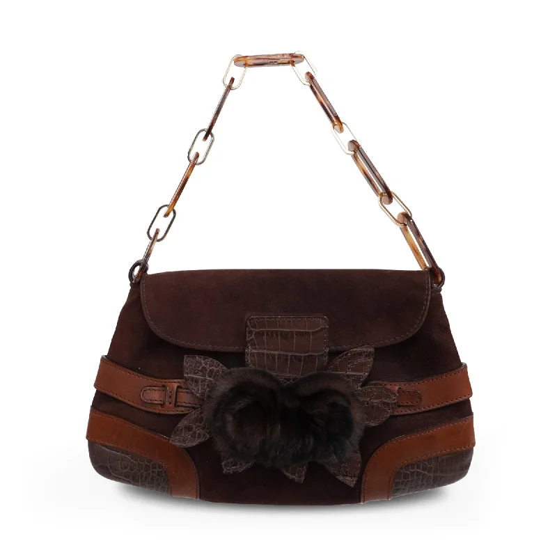 Valentino Suede Shoulder Bag