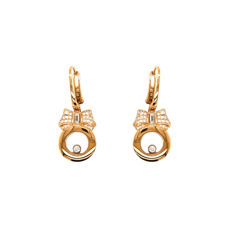 Chopard Happy Diamonds Dangling Earrings with Bow