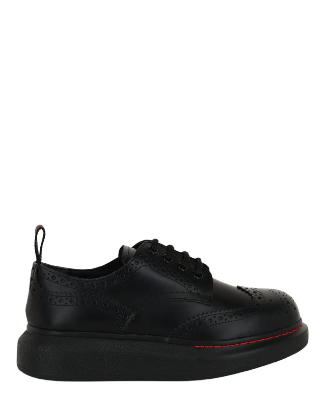 Alexander McQueen Womens Liquid Spaz Lace-Up Brogues