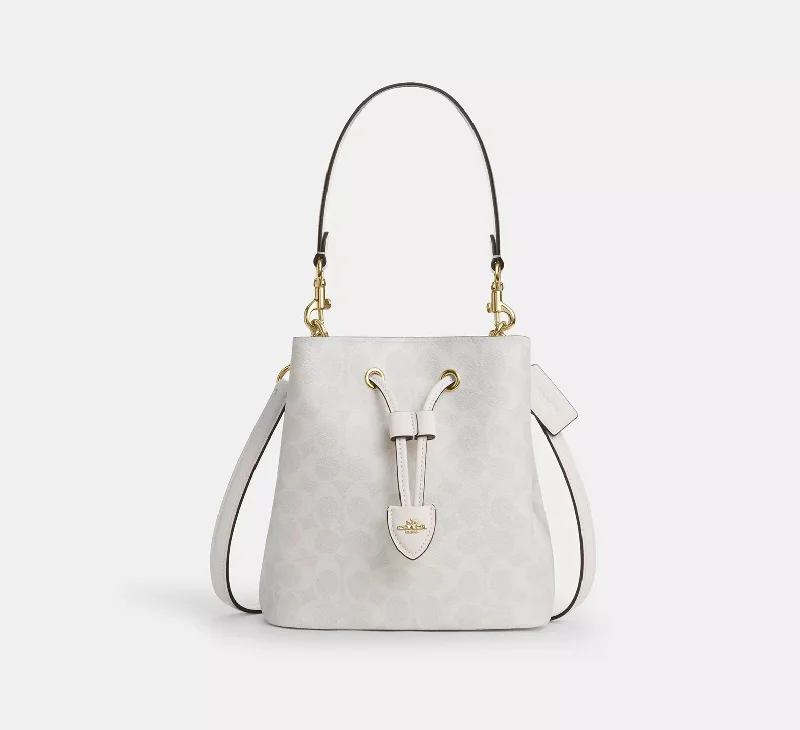 Coach Rowan Bucket Bag In Signature Canvas White Chalk 