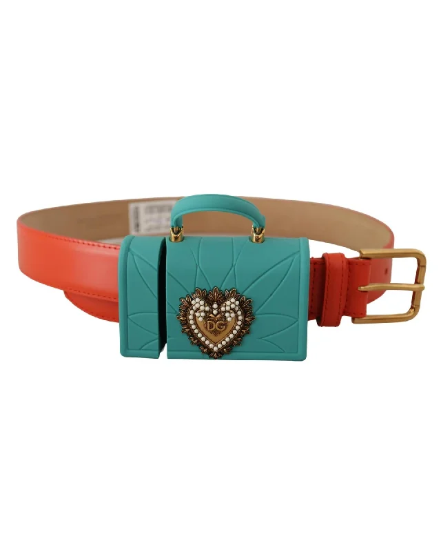 Dolce & Gabbana  Women's Teal Mini Bag Leather Belt