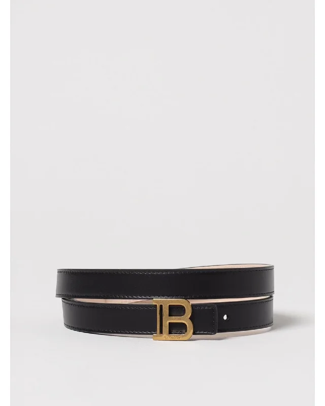 Balmain Leather Belt Women Black