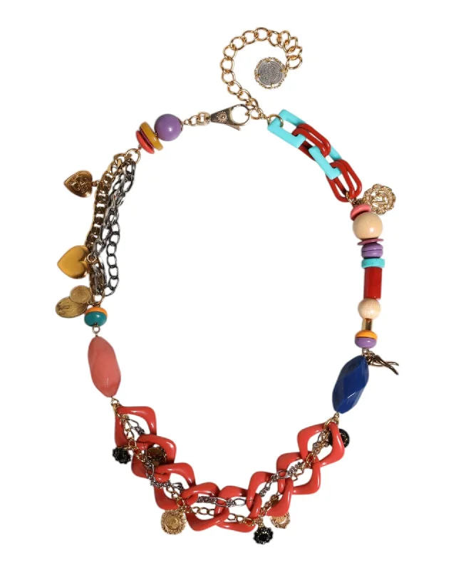 Dolce & Gabbana Multicolor Resin Statement Necklace Women Belts