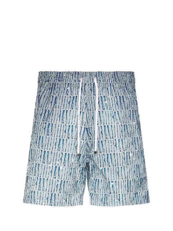 Amiri Gradient Swim Shorts in Blue