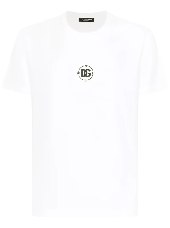 Dolce & Gabbana Marina Logo Printed T-Shirt in White