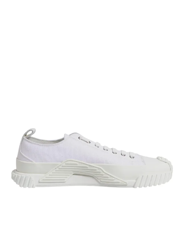 Dolce & Gabbana Portofino LowTop Canvas Sneakers Men White