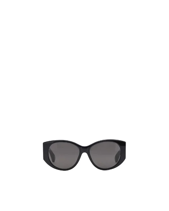 Balenciaga Oval Sunglasses 0039 UV Protection Women Black
