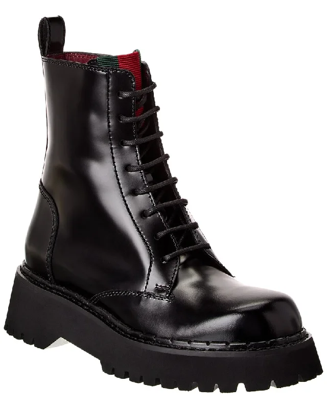 Gucci Web Leather Boot