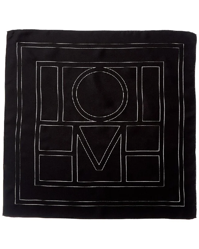 Toteme Logo Print Silk Scarf