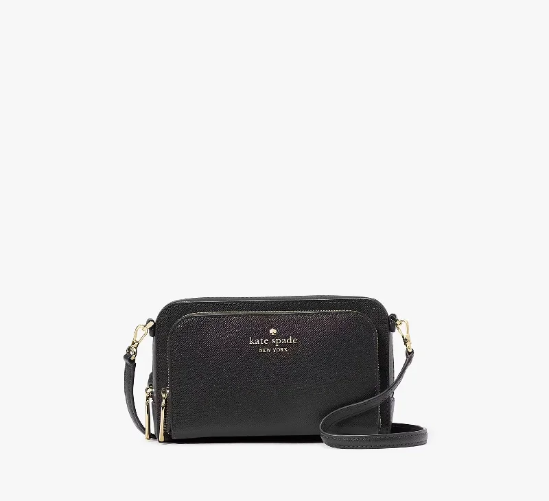 Staci Dual Zip Around Mini Crossbody Black Kate Spade